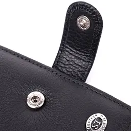 Чоловічий трендовий гаманець із натуральної шкіри ST Leather 22553 чорний - мініатюра 8