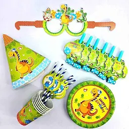 Святковий набір PELICAN Happy Birhday Динозаврики #308, 36 предметів арт.871308