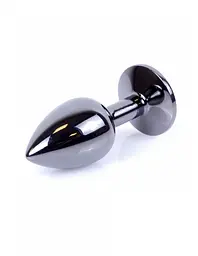 Анальна пробка з кристалом B-Series Jewellery Dark Silver PLUG Pink, 7х2.7 см, рожевий - мініатюра 2