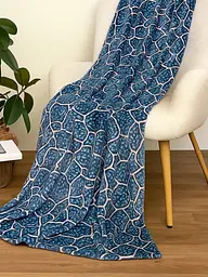 Плед Ecotton 150х220 см із мікрофібри Well Soft Камні блакитний (23478) - мініатюра 3