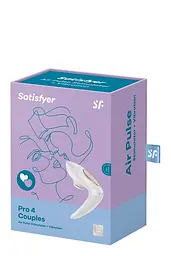 Вібратор Satisfyer Pro 4 Couples Унікальний для пар з вакуумною стимуляцією, 7х2,5 см, білий - мініатюра 2