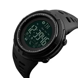 Наручний годинник чоловічий Skmei 1250 Black, 1250BK (12333) - мініатюра 2