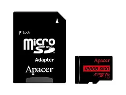 Карта пам'яті Apacer MicroSDHC UHS-I Class 10 + SD adapter 128 GB (AP128GMCSX10UB-R)