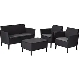 Комплект садових меблів Allibert Keter Salemo set графіт
