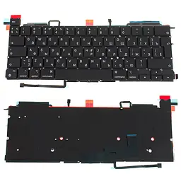Клавіатура для ноутбука APPLE (MacBook Pro: A2289 (2020-2021)) rus, black, підсвічування клавіш, BIG Enter (оригінал)
