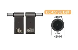 Адаптер PD 100W USB Type-C Female to DC Male Jack 4.5x3.0 mm – для заряджання ноутів DELL