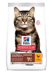 Сухий корм для літніх кішок від 7 років Hill's Science Plan Feline Mature Adult 7+ Hairball&Indoor з куркою — 7 кг