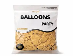 Повітряні надувні кульки HTOP Balloons Party 12 дюймів 100 шт. яскраві товари аксесуари для свята Темно Бежевий - мініатюра 2