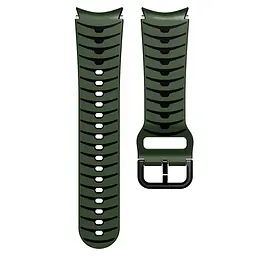 Ремінець для Samsung Galaxy Watch 5 Pro 45mm - зелено-чорний ширина кріплення 20мм силікон Watchbands Scales (W18-2WB69911119) - мініатюра 3