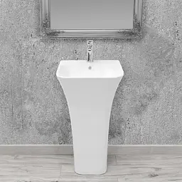 Умивальник Rea Ada Slim 43x45 окремостоячий, білий (REA-U9902) - мініатюра 3