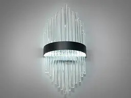 Світильник настінний LED Diasha 839/2PB, 18W, 990 лм, IP20, метал, скло, для спальні