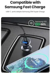 Зарядний пристрій для авто Ugreen CD130 30W PD QC4.0 PPS Grey (40858) - мініатюра 5