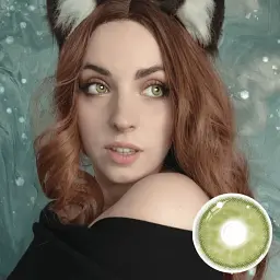 Зелені контактні лінзи EliteLens з діоптріями Айс Мілк Грін 2 шт. -7.00 - мініатюра 5