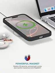 Силиконовый чехол с MagSafe для Apple iPhone 16 Pro, ICON2 MagCase, черный, противоударный, панель с мягкой подкладкой, защита всего корпуса, поддержка беспроводной зарядки, совместим с защитными стеклами и пленками, ArmorStandart (ARM78675) - мініатюра 9