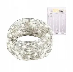 Світлодіодна гірлянда Sun Lamp Крапля Роси 100 LED, 10м холодне біле світло, батарейки 3 АА