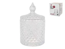 Банка для зберігання BONADI 300мл з кришкою скляна Crystal