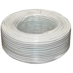 Кабель коаксіальний RITAR RG6U-48W 1CU, 1,02 мм.CU, 48x0.12m CCA жовтий екран, 75 Ом, FPE, оболонка 6,8мм біла PVC, бухта 100м Q6