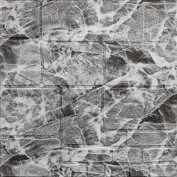 Декоративна самоклейка 3D панель Sticker Wall Камінь чорно-білий мармур 700х700х7мм 154 SW-00000219