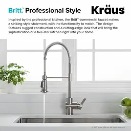 Змішувач для кухні Kraus Britt KPF-1690SFS, Нержавіюча сталь - мініатюра 6
