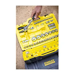 Набір торцевих інструментів Stanley FatMax Maxi-Drive у кейсі 1/4", 1/2", 81 шт. (FMMT82826-1) - мініатюра 4