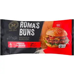 Булочки Рома для бургера з кунжутом 320 г (4 шт. x 80 г)
