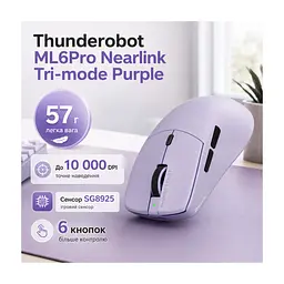 Мишка Thunderobot ML6Pro Nearlink Tri-mode Purple (6932066321154)