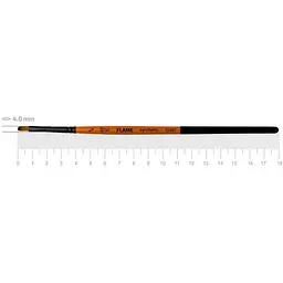 Пензель синтетика плоска FLAME 1368F №00 коротка ручка Rosa
