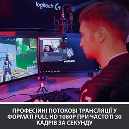 Веб-камера Logitech C922 Pro Stream FullHD Black (960-001088) - мініатюра 2