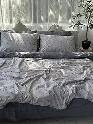 Постільна білизна сімейна Dushka Home Муслін 41044 160х215х2 см - мініатюра 2