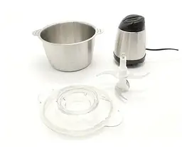 Подрібнювач чоппер метал Cooking 2L 250 Вт Сріблястий - мініатюра 4