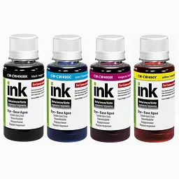 Комплект чорнил ColorWay Canon Pixma G1400/G2400/G3400 BK/C/M/Y (ColorWay-CP490/ColorWay490SET01) 4x100мл