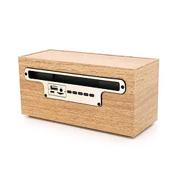 Колонка Kisonli G12A Bluetooth 5.0, 1х8W, 1200mAh, USB/TF/BT/AUX, DC: 5V/1A, Wooden, BOX, Q40 - мініатюра 4