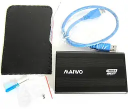 Кишеня зовнішня Maiwo K2501A-U3S 2.5" USB 3.0 black - мініатюра 3