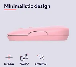 Миша Trust Puck Rechargeable Wireless Ultra-Thin Silent Pink (24125) [93106] - мініатюра 5
