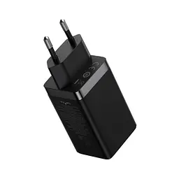 Зарядний пристрій Baseus 2xUSB-C 65 Вт + 1xUSB GaN + кабель USB-C — USB-C 100 Вт 1.0 м чорний (CCGP120201) - мініатюра 5