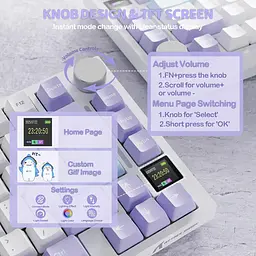 Клавіатура Attack Shark X820 Ultra Lavender (AS-6972792471273-L-UA) [166730] - мініатюра 9