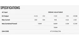 Блок живлення Aerocool VX Plus 700 700W (ACPN-VS70AEY.11) Б/в - мініатюра 5