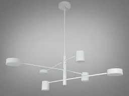 Люстра LED Diasha D302-6WH, 30Вт, 4100K, біла, світлодіодна, для коридору, вітальні, спальні, кухні - мініатюра 2