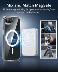 Прозорий чохол ESR HaloLock Classic Hybrid Case Frosted Black для iPhone 16e (1A84200301) - мініатюра 6