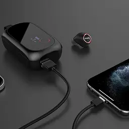 Стереогарнітура Bluetooth Hoco ES37 Black - мініатюра 5