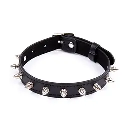 Нашийник з шипами Fetish Addict Collar With Spikes, 43 см (чорний)