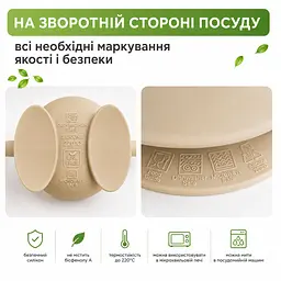 Дитячий силіконовий посуд для прикорму "Тедді" 11 предметів на присосках, бежевий - мініатюра 2
