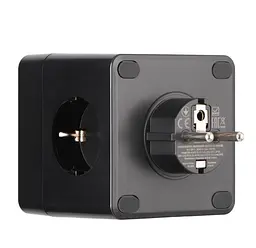Мережевий фільтр-адаптер-трійник 2E AD431-BK 3xТип F, 16 А, 2xUSB-A, 1x USB-C - мініатюра 2