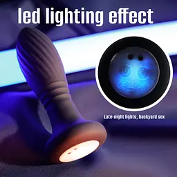 Анальна пробка - Thrusting Anal Plug Black - мініатюра 8