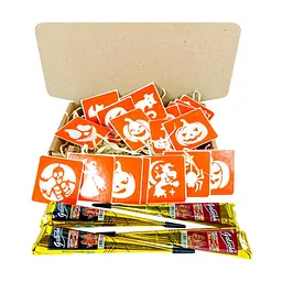 Набір для біо-тату "Хелловін - хна" Fresh Tattoo set-halloween-henna 18 трафаретів 5х5 см