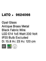 Підвісний світильник Nova Luce LATO 9624066 - мініатюра 8