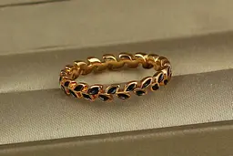 Каблучка Xuping Jewelry лавровий вінок із чорнінням р 16 золотиста