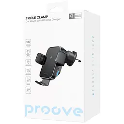 Автомобільний тримач з Бездротовим ЗП Proove Triple Clamp 15W - мініатюра 2