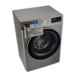 Пральна машина LG фронтальна 7 кг 1200 A+++ 48 см дисплей пара інвертор cріблястий - мініатюра 8