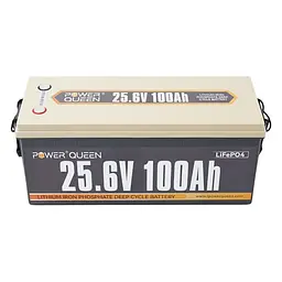 Акумуляторна батарея літій-залізо-фосфатна 25.6В 100А*год LiFePO4 Power Queen 25.6V 100Ah, 2560Wh, BMS 100A, 532*207*215мм (44-00508) - мініатюра 2